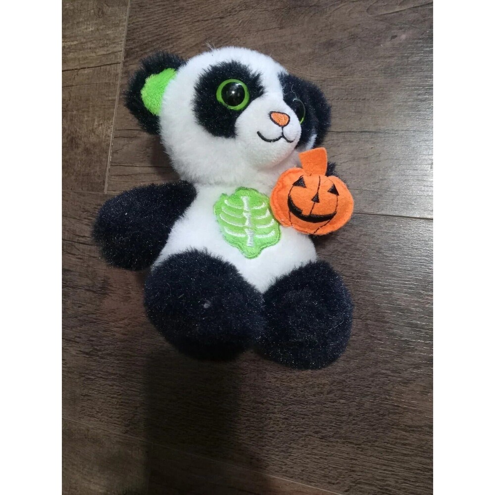 MTY International Panda Bear 2022 Pumpkin  Halloween  Skeleton Animal Plush